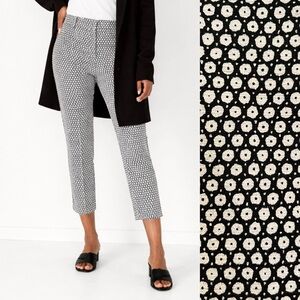 Ann Taylor Petites Tiny Flower Crop Pants, 00